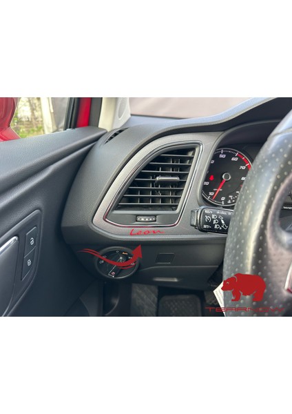 Leon Cupra Uyumlu Mini Sticker Aksesuar - Parlak Kırmızı fiyatları