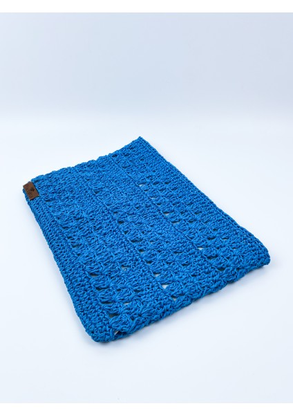 El Yapımı Hasır Portföy Kağıt Ip Clutch Çanta / En 32 Cm. Uzunluk 21 Cm.