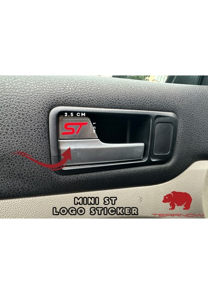 Focus Fiesta Mondeo Courier St Uyumlu Mini Sticker - Parlak Kırmızı