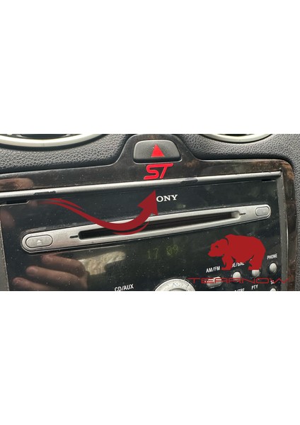 Focus Fiesta Mondeo Courier St Uyumlu Mini Sticker - Parlak Kırmızı fırsatları
