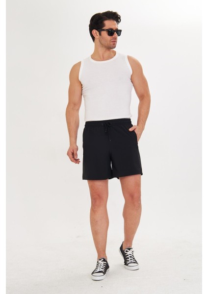 Erkek Stretchfit Içi Astarlı Esnek Sporcu Şortu Siyah 2658-S fiyatları