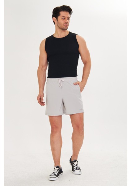 Erkek Stretchfit Içi Astarlı Esnek Sporcu Şortu Taş 2658-T