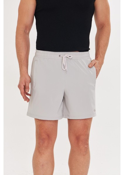 Erkek Stretchfit Içi Astarlı Esnek Sporcu Şortu Taş 2658-T