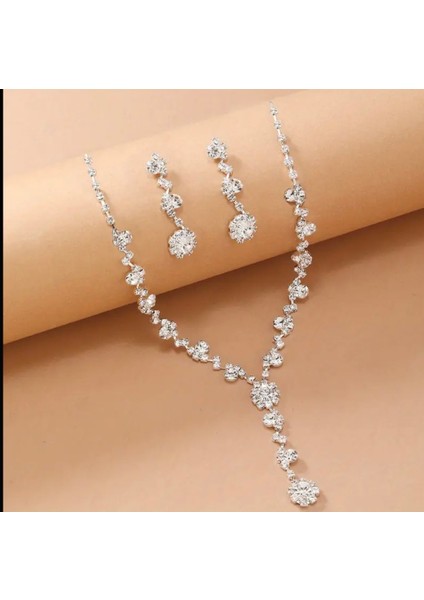 Su Yolu Kolye Küpe Set