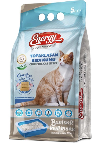 Bentonit Kedi Kumu Sabun Kokulu 5 Lt - 4 Adet 20 Lt