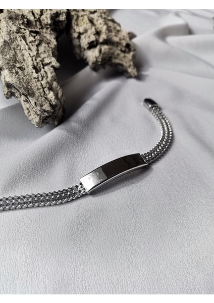 Erkek Gümüş Renk Steel Bond 316L Çelik Bileklik modelleri