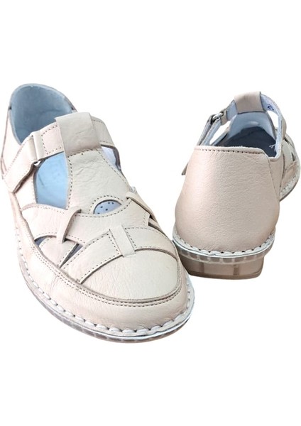 1025 Kadın Deri Casual Comfort Ayakkabı Bej