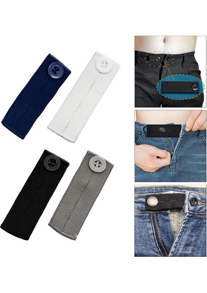 4x Pantolon Extender Belediye Bandı Genişleticiler Pantolon Düğmesi Genişletici Doğum Için (Yurt Dışından) modelleri