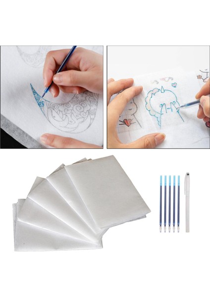 5 Çapraz Ş Su Çözünür Nakış Dengeleyicisi 5 Pcs Transfer Kağıdı + (Yurt Dışından)