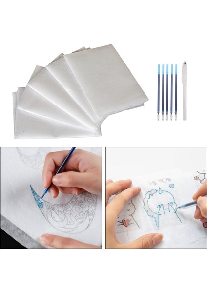 5 Çapraz Ş Su Çözünür Nakış Dengeleyicisi 5 Pcs Transfer Kağıdı + (Yurt Dışından)