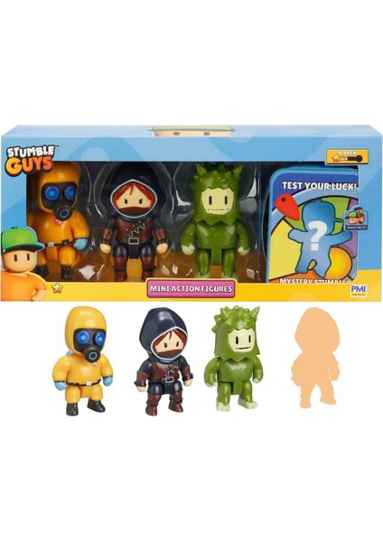 4’lü Mini Aksiyon Figür Seti PMI/SG3204 - Hazmat Nbc - Stabby Kate - Swamp Troll
