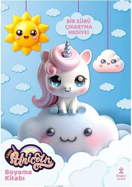 I Love Unicorn - Boyama Kitabı - Günaydın Dünya - Bir Sürü Çıkartma Hediye!