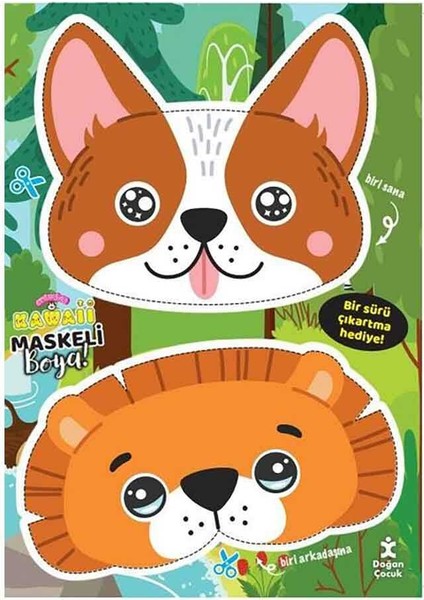 Sevimliler Kawaii Maskeli Boya! Bir Sürü Çıkartma Hediye!