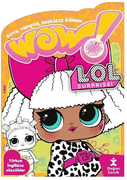 Wow! Lol Surprise! Boyama Kitabı - Boya Yapıştır Ingilizce Öğren! Türkçe Ingilizce Sözcükler