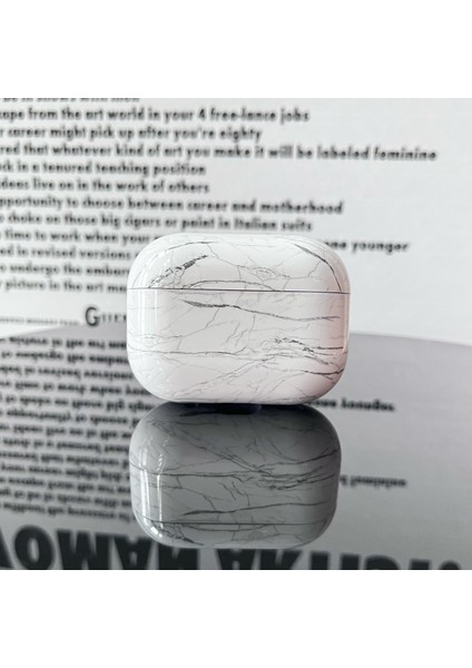Airpods 4 Bluetooth Kulaklık Kılıfı Için Mermer Şekilli Su Çıkartmaları (Yurt Dışından)