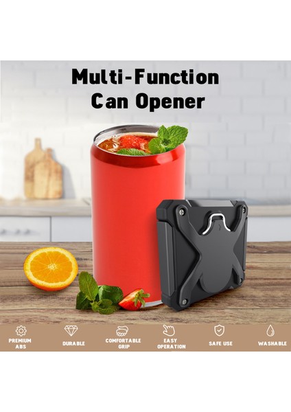 2-In-1 Taşınabilir Düz Şişe Açacağı Konserve Açacağı (Yurt Dışından)