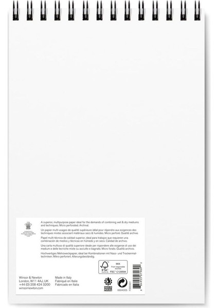 Mix Media Bloknotu (Spiralli) 250GR 18X25CM 30 Yaprak fiyatları