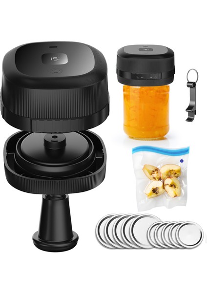 Elektrikli Mason Kavanozu Vakum Sızdırmazlık Cihazı 60KPA Güçlü Emmeli Şarj Edilebilir Kablosuz (Yurt Dışından)