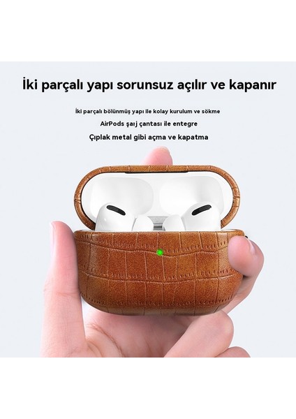 Timsah Desen Için Airpodspro2 Bluetooth Kulaklık Kılıfı (Yurt Dışından) modelleri