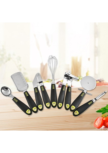 7'li Paslanmaz Çelik Mutfak Aletleri Seti Kayganlaşma Önleyici Saplı (Yurt Dışından) fırsatları