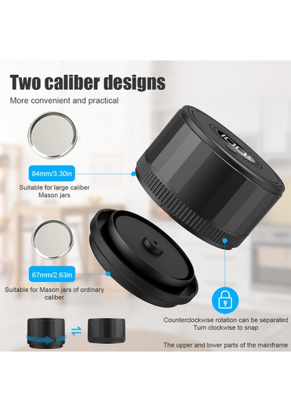 Elektrikli Cam Kavanoz Vakumlu Kapatıcı Kablosuz Şarj Edilebilir Yiyecek Saklama Aleti (Yurt Dışından) modelleri
