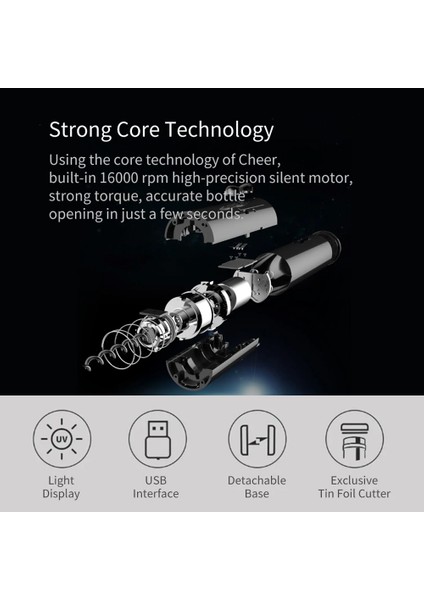 Circle Joy 500MAH Otomatik Şarap Tıkacı Açacağın LED Işığı ve Tek Tıkla Butonu ile Elektrikli Şarap Açacağı (Yurt Dışından) fiyatları