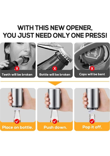 Paslanmaz Çelik Bira Şişesi Açacağı Otomatik Hızlı Açma (Yurt Dışından) fiyatları