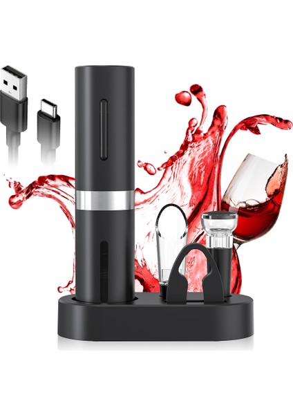 Şarj Edilebilir Otomatik Şarap Açacağı ve Bırakıcı Vakum Koruma Tıkacı (Yurt Dışından)