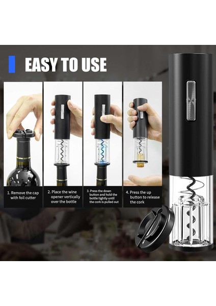 Elektrikli Şarj Edilebilir USB Şarap Şapkası Açıcı Otomatik Tıkacı Foil Kesici (Yurt Dışından) fırsatları