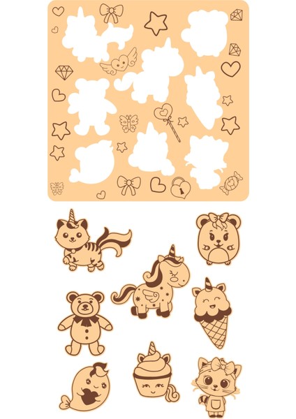 Çocuk Puzzle (Yapboz) Birinci Sınıf Ahşap 2 Parça Eğitici Öğretici Eğlenceli Set