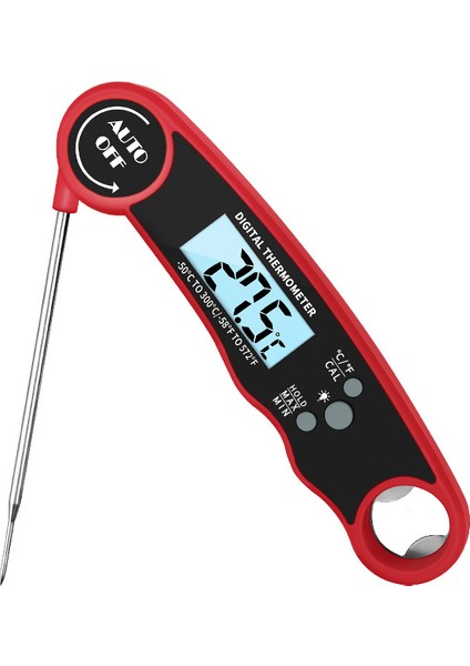 Dijital Et Termometresi Anlık Okuma Suya Dalı LCD Ekranlı (Yurt Dışından)
