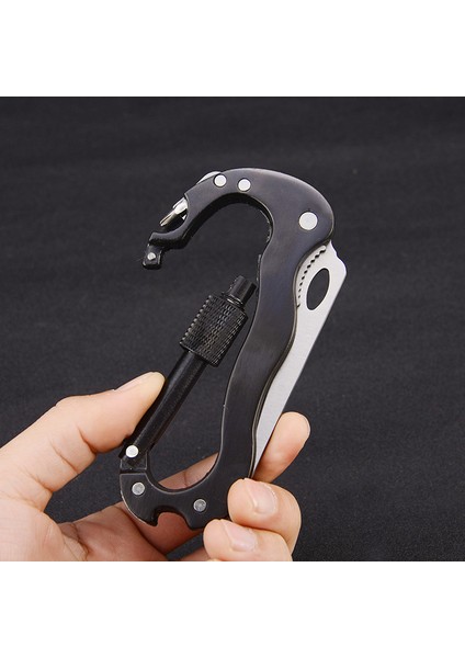 Çadırcılık Çok Fonksiyonlu Karabinere Katlanır Bıçak (Yurt Dışından)
