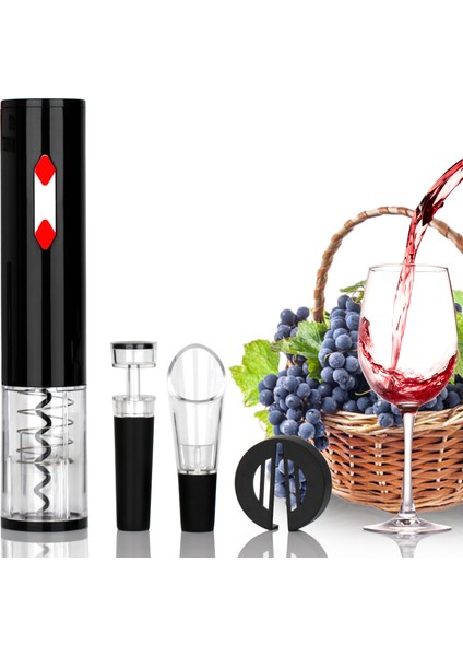 Otomatik Şarap Şapkası Açma Elektrikli Tıkaççı ve Şarap Döküm Cihazı (Yurt Dışından)