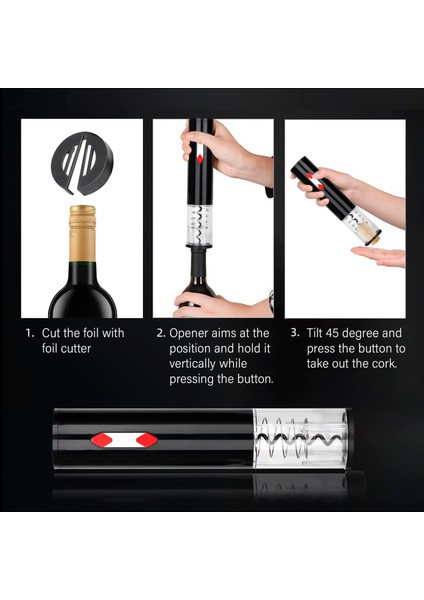Otomatik Şarap Şapkası Açma Elektrikli Tıkaççı ve Şarap Döküm Cihazı (Yurt Dışından) fırsatları