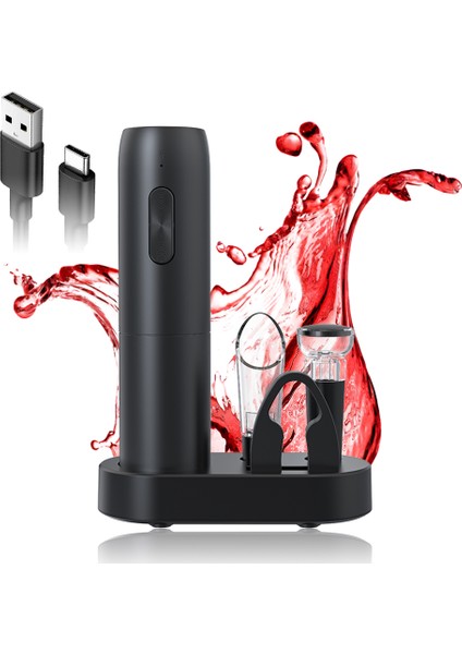 Elektrikli Şarj Edilebilir Typec Otomatik Şarap Açacağı Ev Partisi Için (Yurt Dışından)