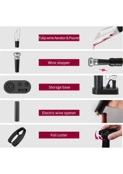 Elektrikli Şarj Edilebilir Typec Otomatik Şarap Açacağı Ev Partisi Için (Yurt Dışından) indirimleri