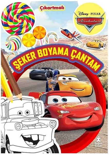 Disney Pixar Arabalar - Şeker Boyama Çantam - Çıkartmalı