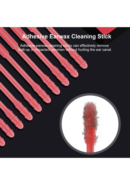 20'li Adhesive Kulak Mumu Çıkarıcı Alet Depolama Kutusu ile Kulak Mumu Temizleyici (Yurt Dışından)