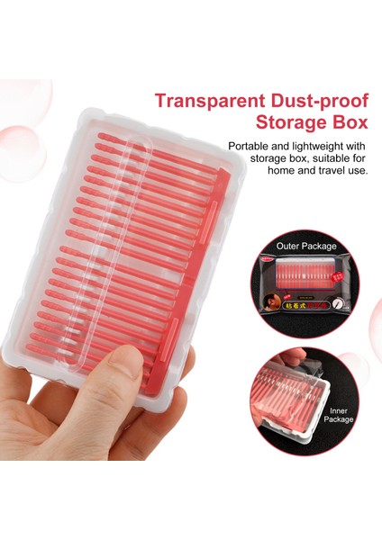 20'li Adhesive Kulak Mumu Çıkarıcı Alet Depolama Kutusu ile Kulak Mumu Temizleyici (Yurt Dışından)