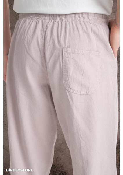 Yazlık Keten Pantolon Ham Bez Eşofman Beli Lastikli Unisex Rahat Kalıp Hambez Büyük Beden Alt Eşofman %100 Pamuk fırsatları