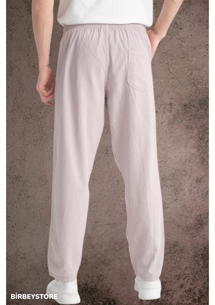 Yazlık Keten Pantolon Ham Bez Eşofman Beli Lastikli Unisex Rahat Kalıp Hambez Büyük Beden Alt Eşofman %100 Pamuk indirimleri