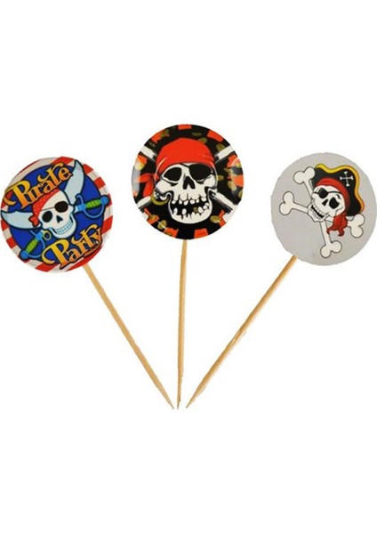 Korsan Kürdan Pasta Süsü 16 Adet