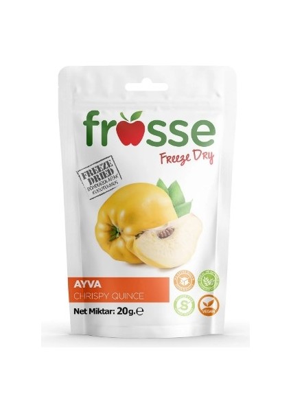 Ayva Kıtırı - Freeze Dried - Üretici Firmadan Dondurularak Kurutulmuş Ayva Cipsi 20 gr