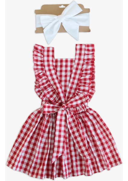 Kız Çocuk Violetta Elbise Bandana Takım /kırmızı