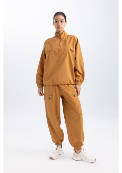 Fit Jogger Eşofman Altı Loose Fit Cepli Beli Paçası Lastikli Standart Boy B4214AX24SP