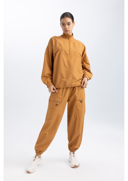 Fit Jogger Eşofman Altı Loose Fit Cepli Beli Paçası Lastikli Standart Boy B4214AX24SP