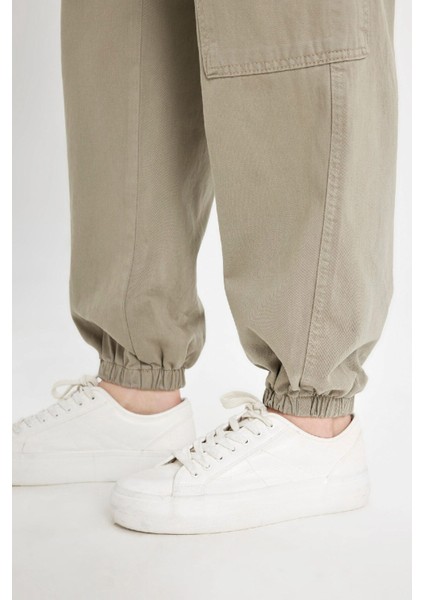 Coool Jogger Pantolon Gabardin Kumaş Normal Bel Basic Düz Kargo Cepli B0454AX24AU