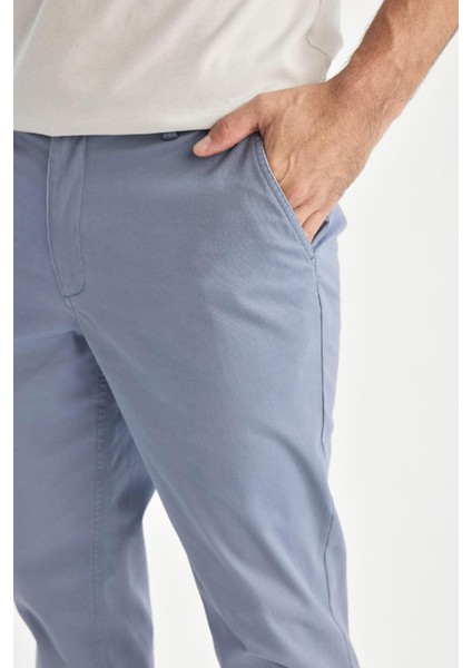 Yazlık Gabardin Chino Kanvas Pantolon Slim Fit Dar Kesim Dar Paça Cepli B2089AX25SP