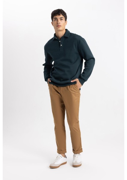 Gabardin Pantolon Tailored Regular Fit Cepli Duble Paça A5115AX23AU
