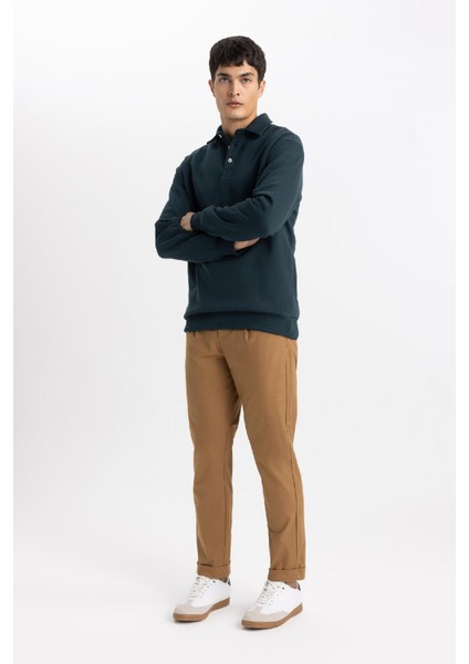 Gabardin Pantolon Tailored Regular Fit Cepli Duble Paça A5115AX23AU